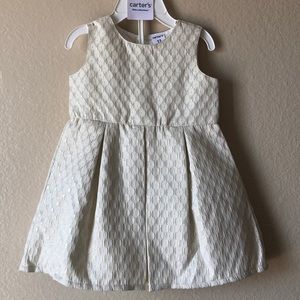 Carter’s 12M Gold and White Dress